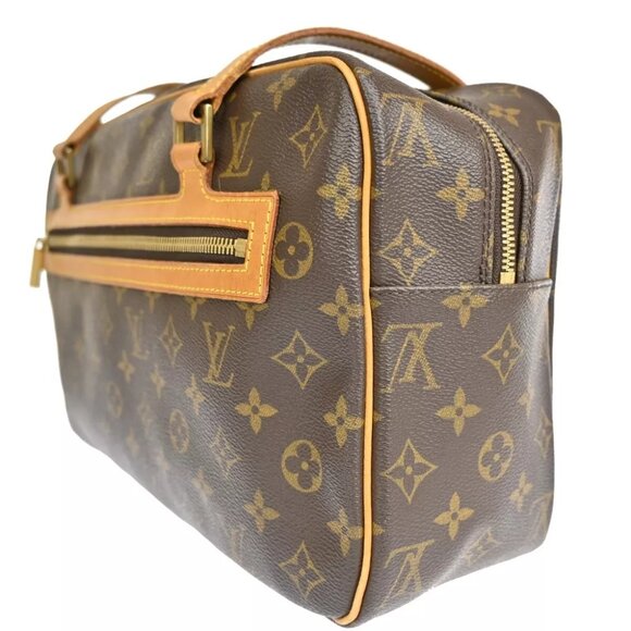 LOUIS VUITTON LV Logo Cite GM Shoulder Bag Monogram Leather Brown M51181 20EA317 - Picture 12 of 16